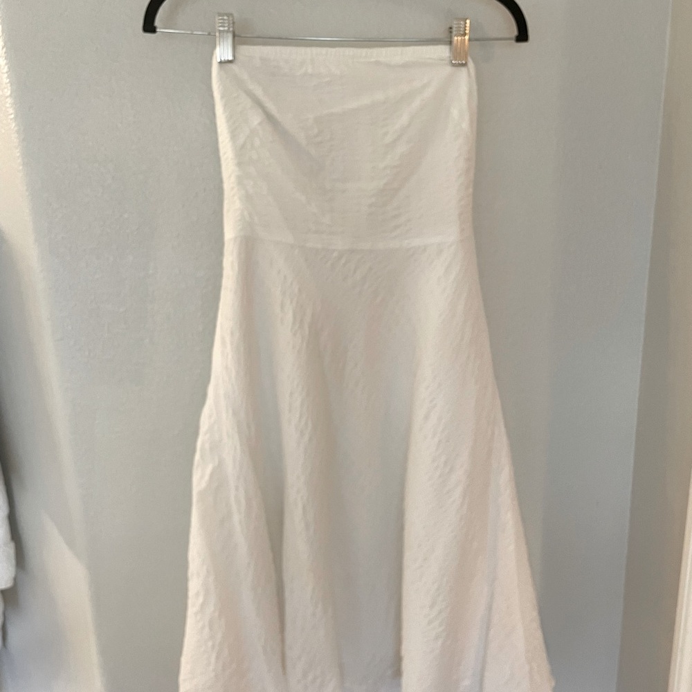 J. Crew white strapless dress